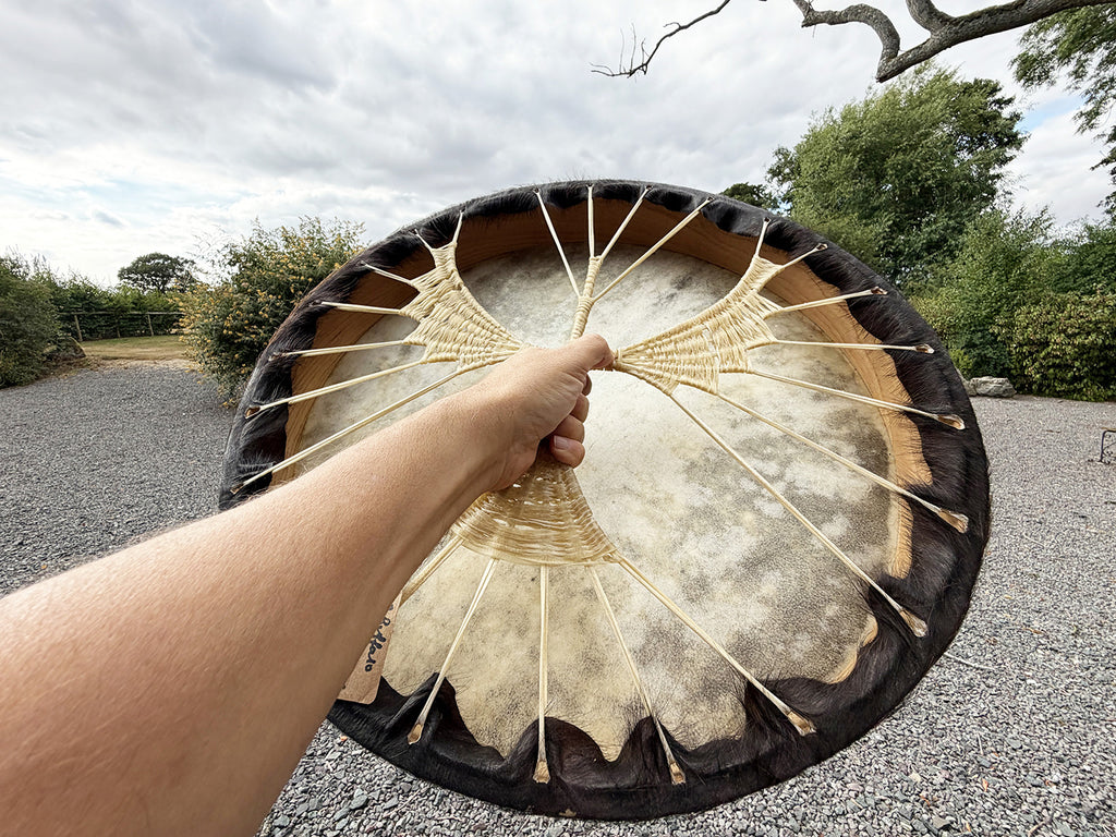 22" Buffalo Shamanic Drum Falcon Lace