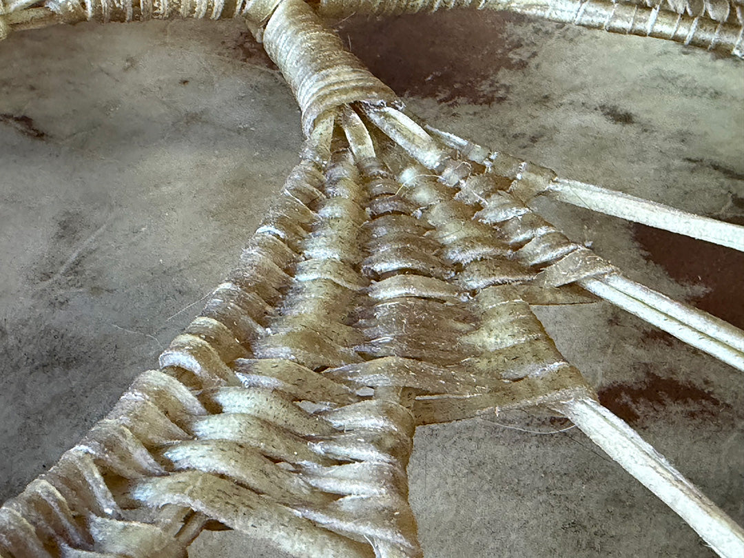 24" Oval Buffalo Shamanic Drum Spiral Spread Lace