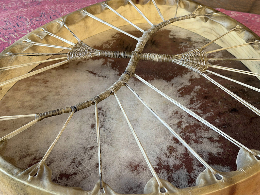 28" Oval Buffalo Shamanic Drum Hybrid Spiral