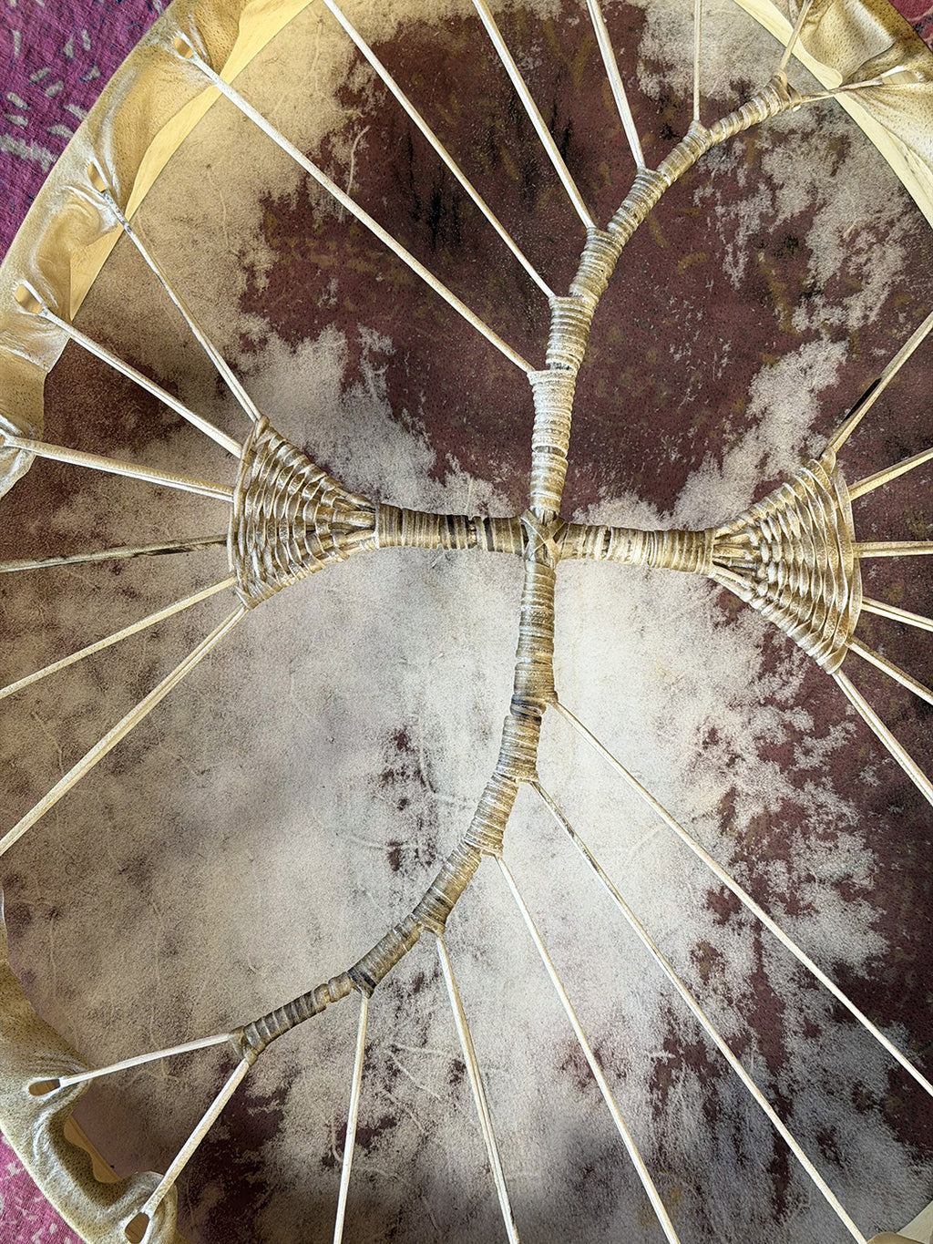 28" Oval Buffalo Shamanic Drum Hybrid Spiral