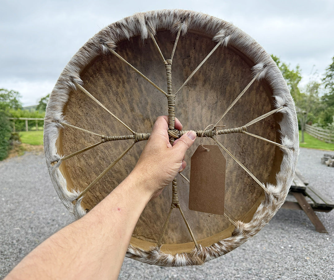 18" Goat Shamanic Drum 4 Directions Lace