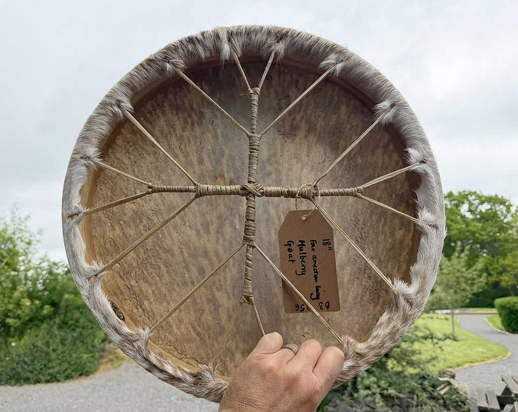 18" Goat Shamanic Drum 4 Directions Lace
