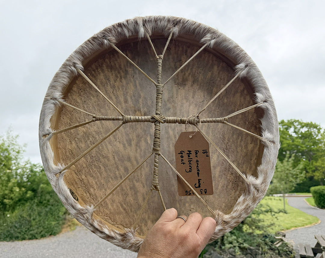 18" Goat Shamanic Drum 4 Directions Lace