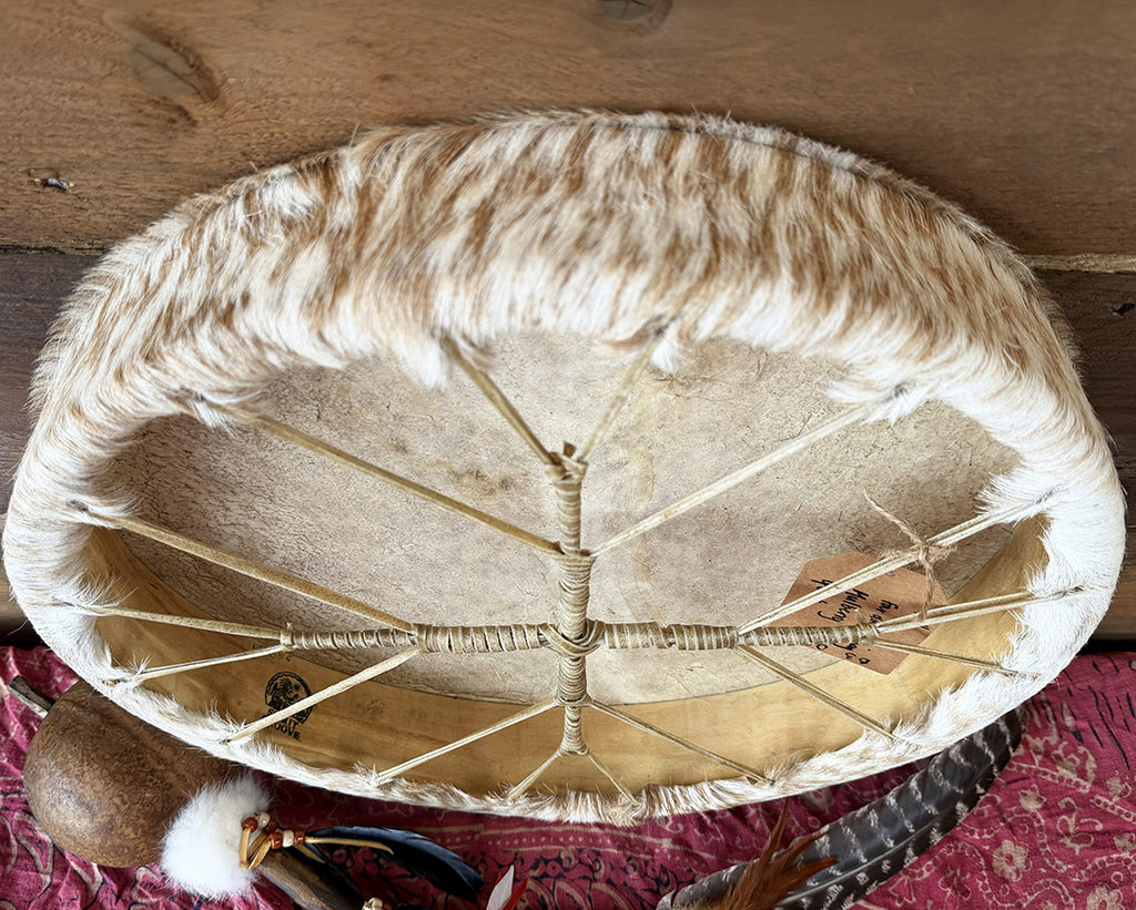 18" Goat Shamanic Drum 4 Directions Lace