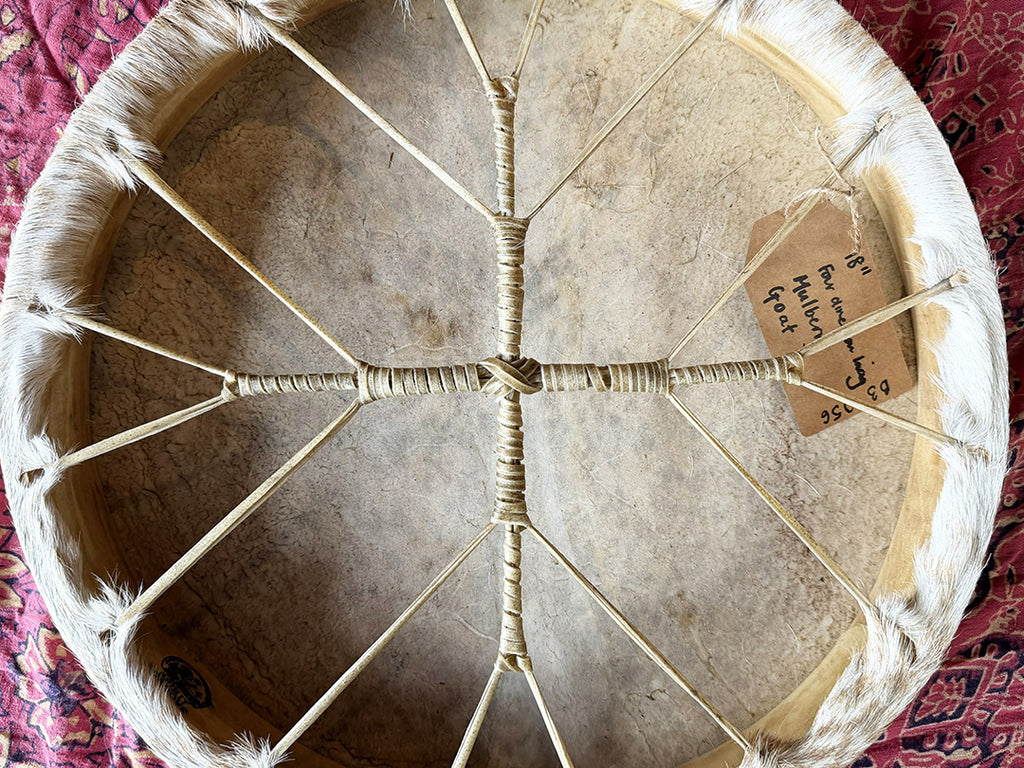 18" Goat Shamanic Drum 4 Directions Lace