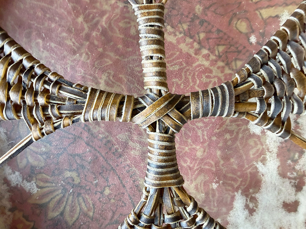 18" Buffalo Shamanic Drum Falcon Lace