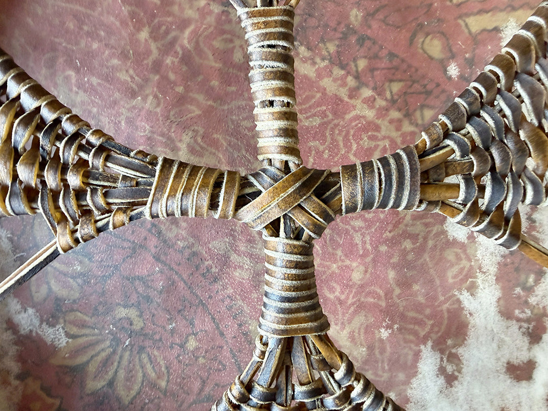 18" Buffalo Shamanic Drum Falcon Lace