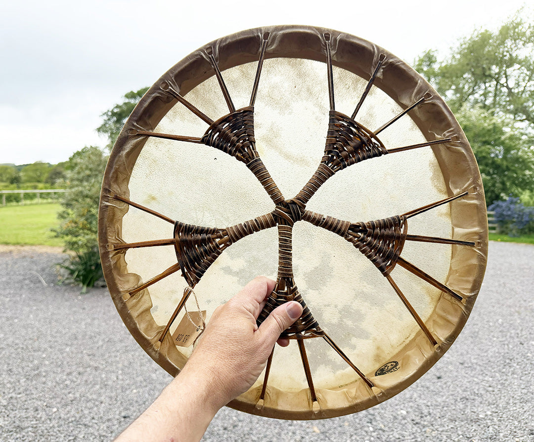 18" Buffalo Shamanic Drum 5 Way Cross
