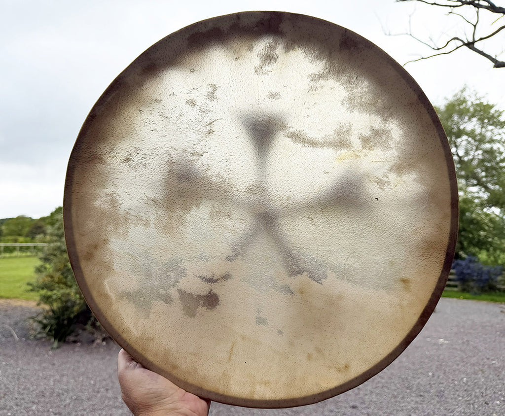 18" Buffalo Shamanic Drum 5 Way Cross