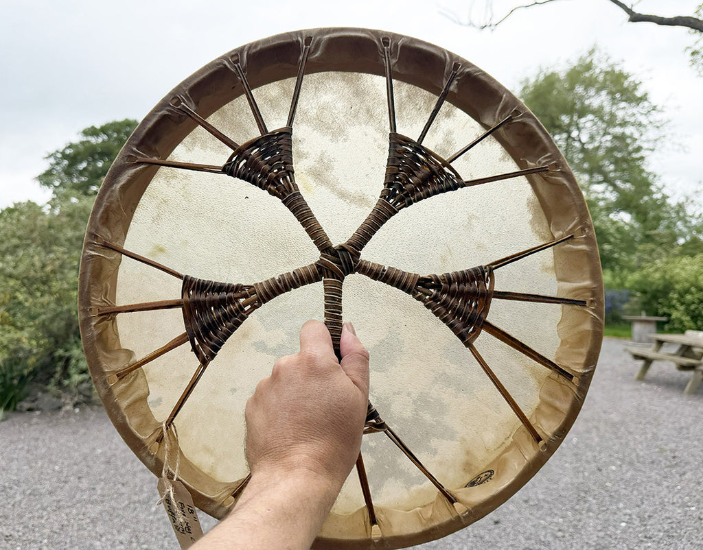 18" Buffalo Shamanic Drum 5 Way Cross