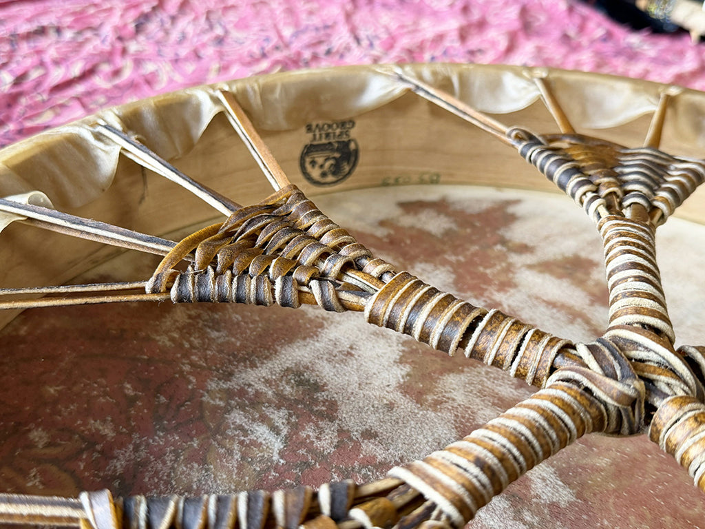 18" Buffalo Shamanic Drum 5 Way Cross