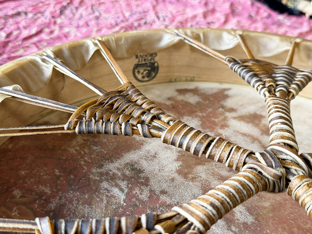 18" Buffalo Shamanic Drum 5 Way Cross