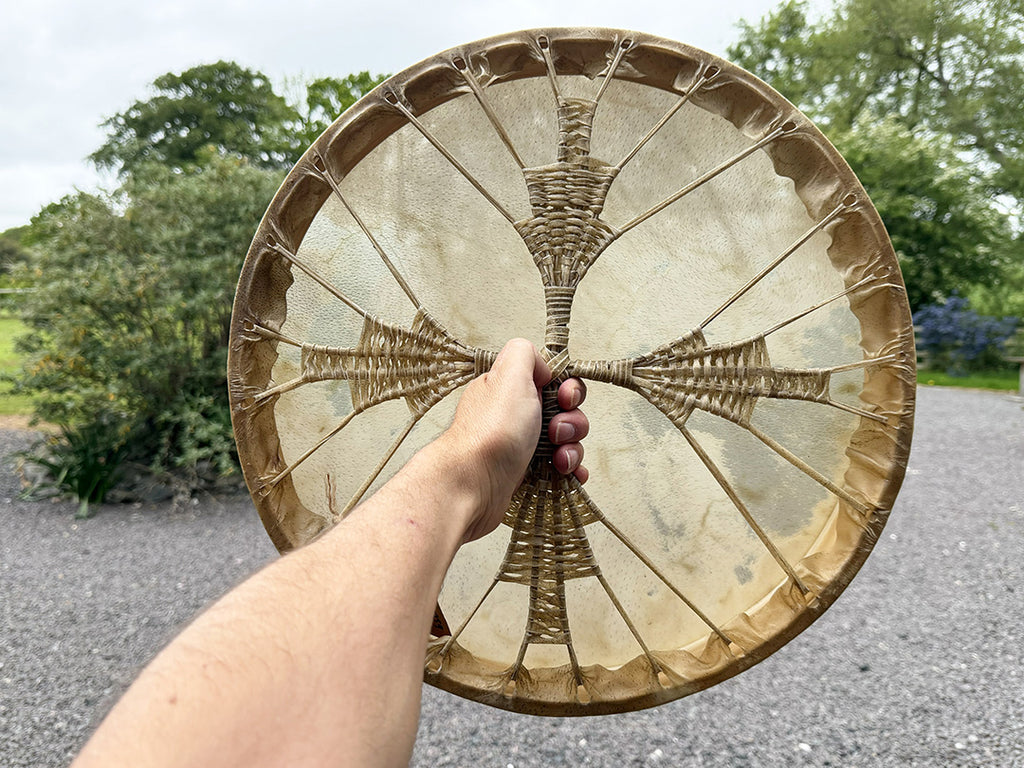 18" Buffalo Shamanic Drum Four Palm