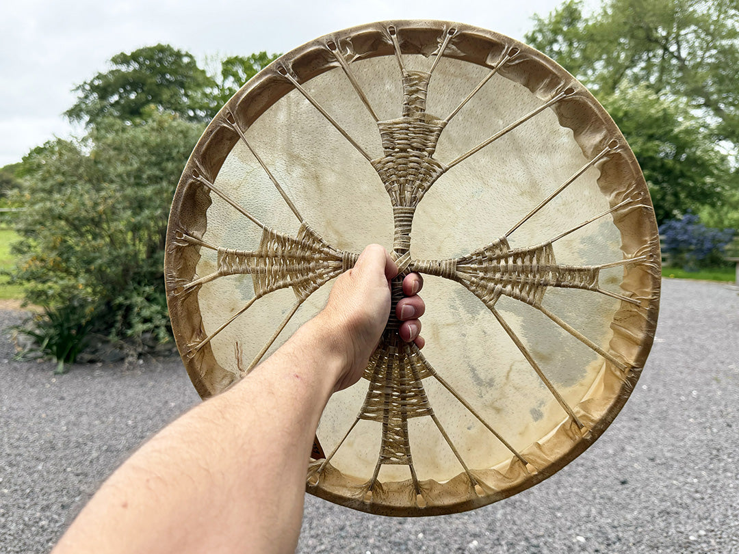 18" Buffalo Shamanic Drum Four Palm