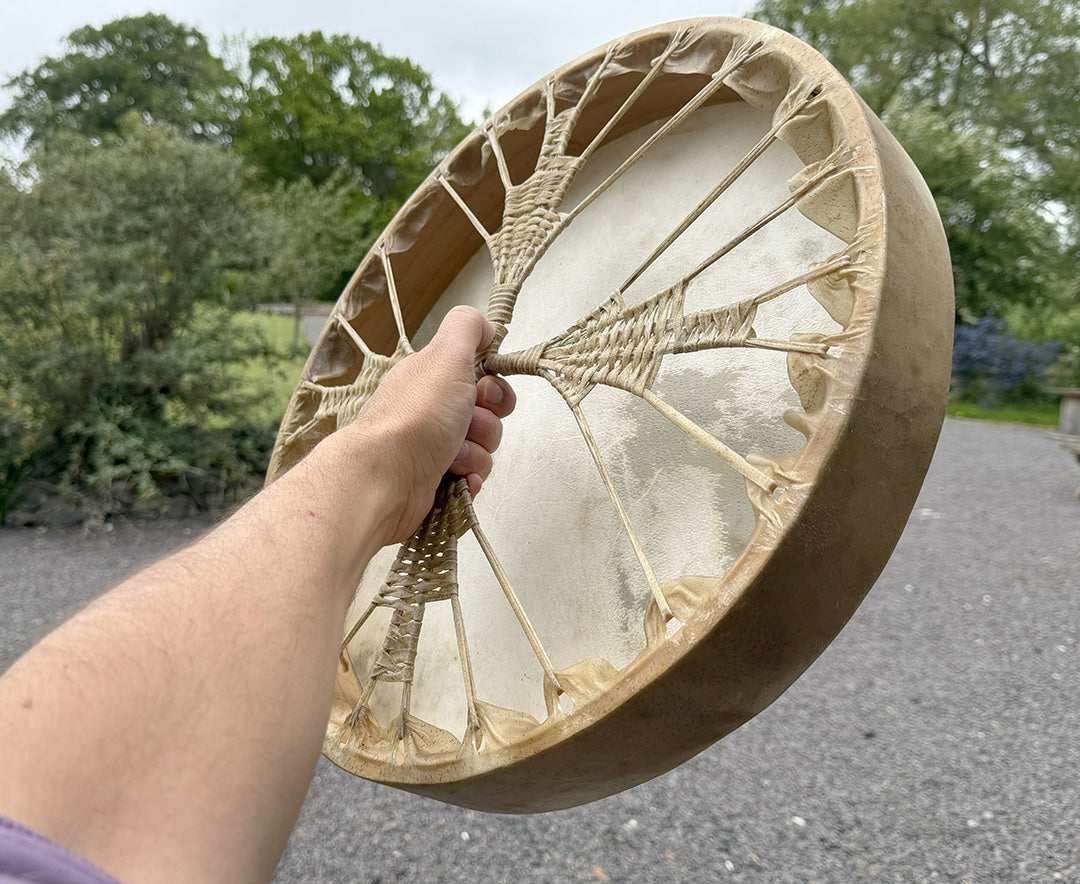18" Buffalo Shamanic Drum Four Palm