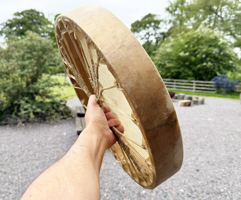 18" Buffalo Shamanic Drum Four Palm