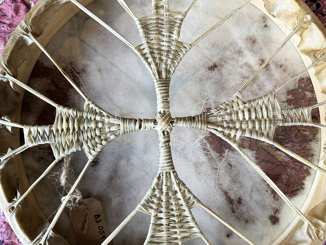 18" Buffalo Shamanic Drum Four Palm