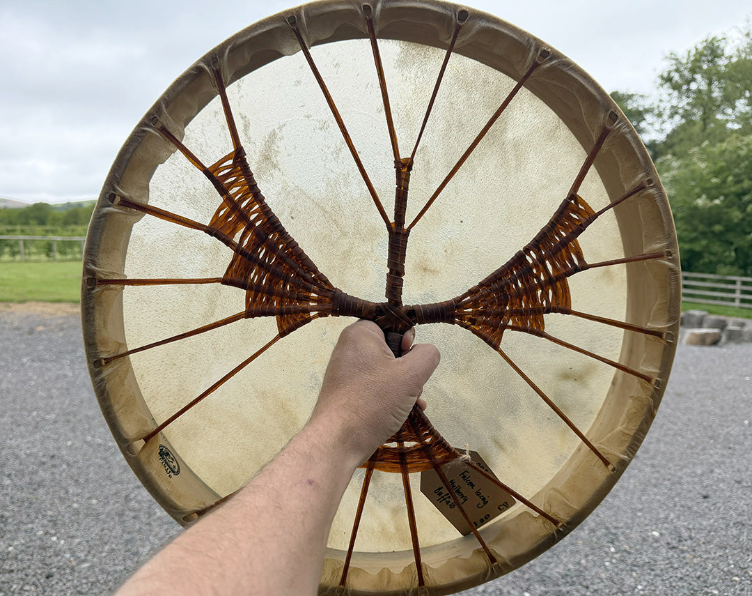 20" Buffalo Shamanic Drum Falcon Lace