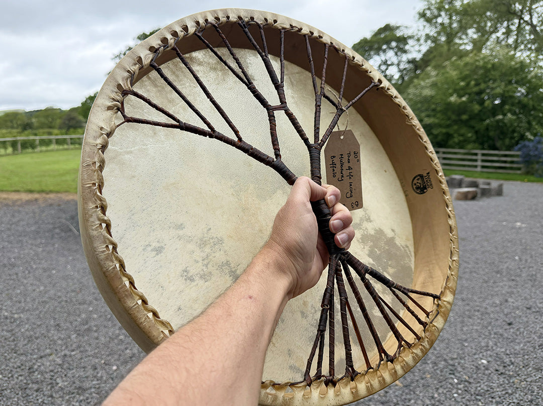 20" Buffalo Shamanic Drum Tree Of Life Lace