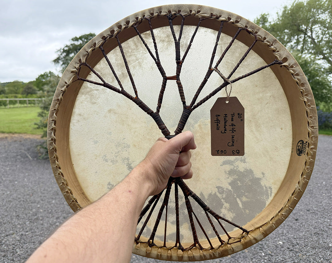 20" Buffalo Shamanic Drum Tree Of Life Lace