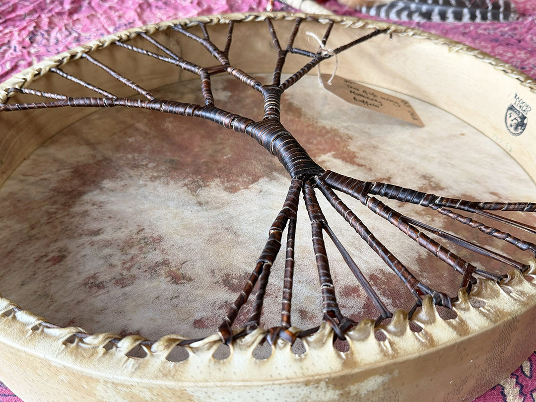 20" Buffalo Shamanic Drum Tree Of Life Lace
