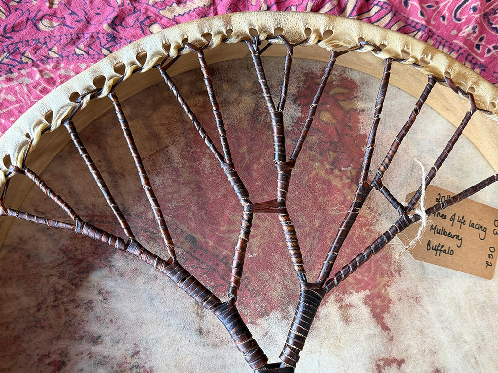 20" Buffalo Shamanic Drum Tree Of Life Lace