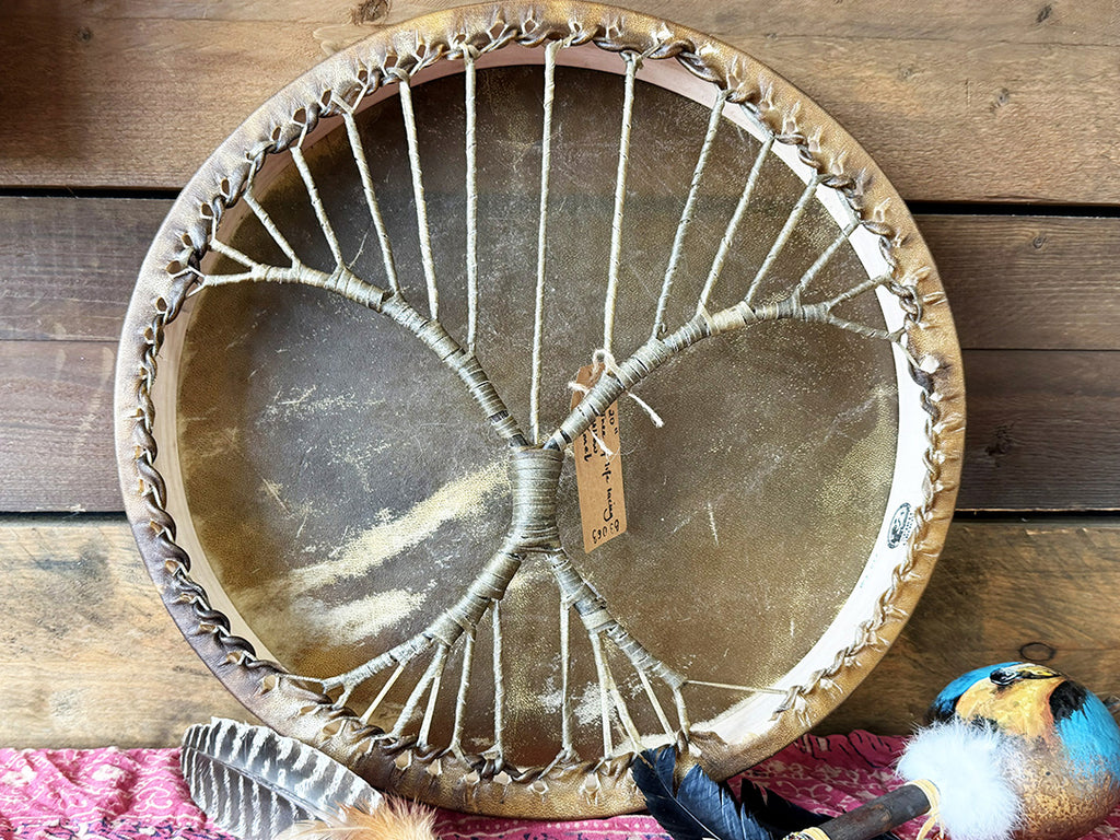 20" Camel Shamanic Drum Tree Of Life Lace