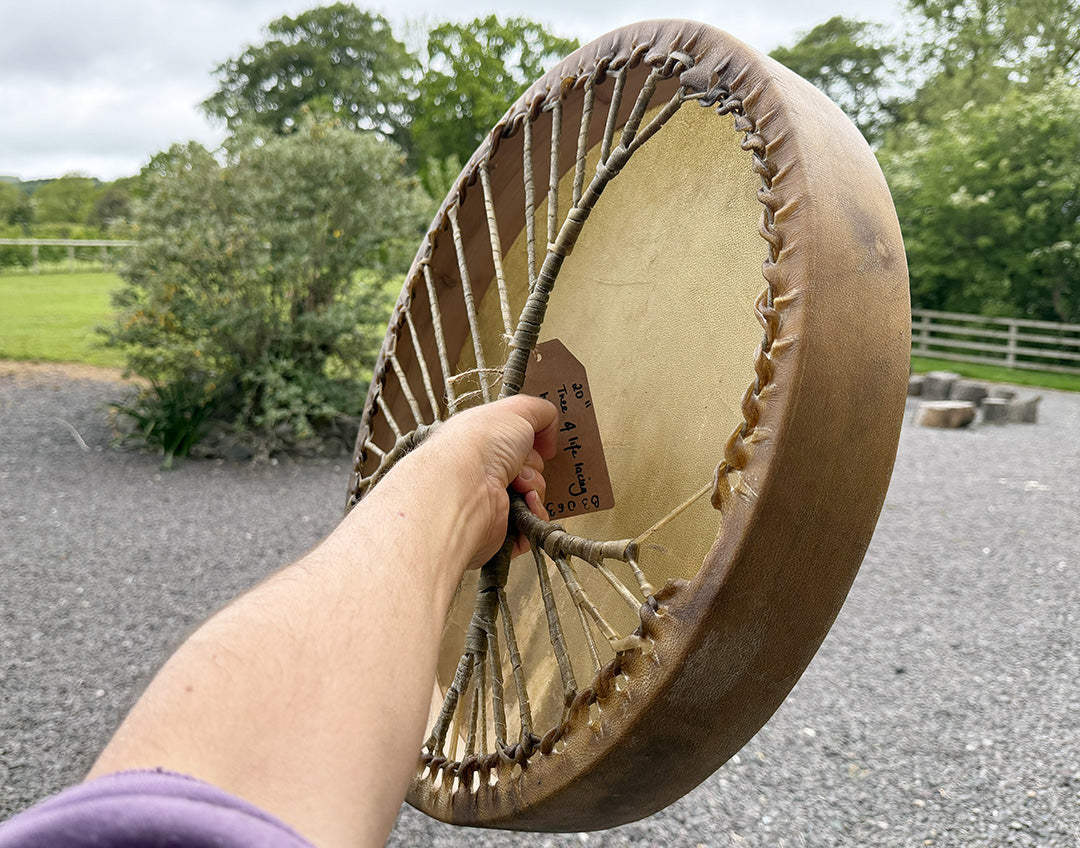 20" Camel Shamanic Drum Tree Of Life Lace