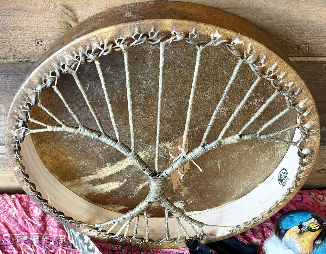 20" Camel Shamanic Drum Tree Of Life Lace