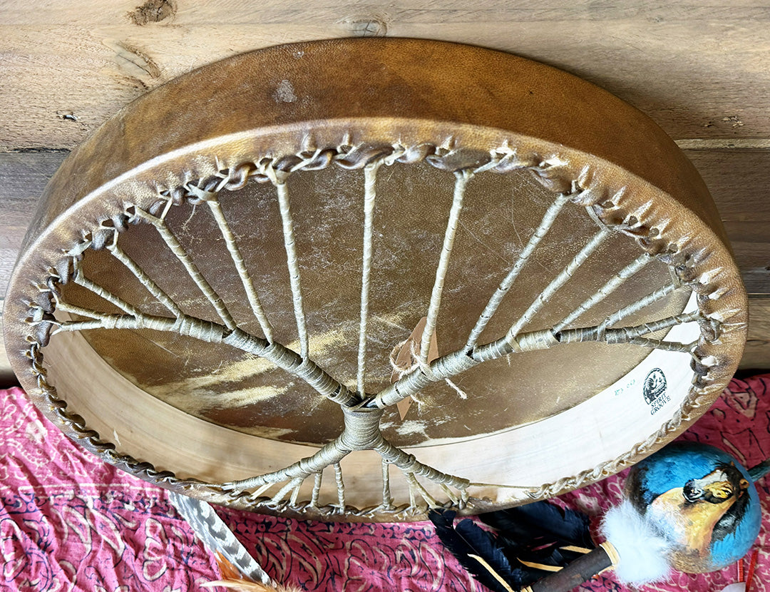 20" Camel Shamanic Drum Tree Of Life Lace