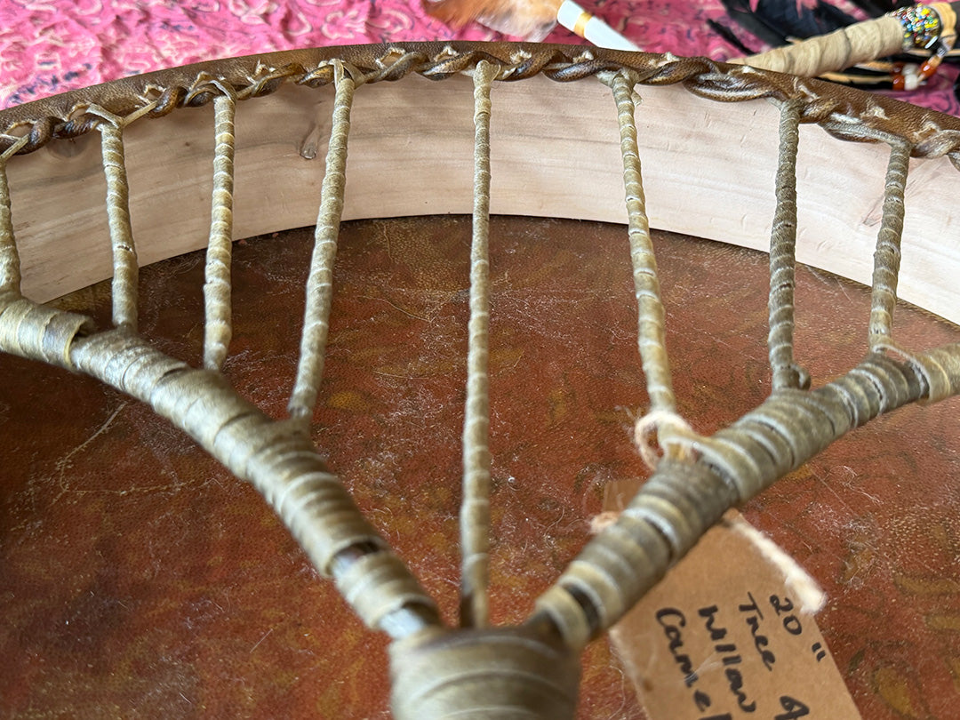 20" Camel Shamanic Drum Tree Of Life Lace
