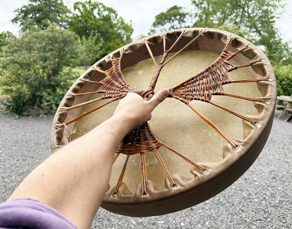 22" Camel Shamanic Drum Falcon Lace