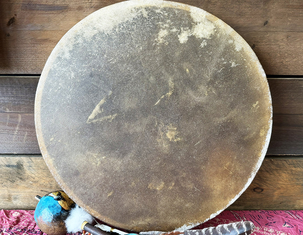 22" Camel Shamanic Drum Falcon Lace