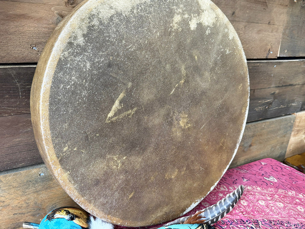 22" Camel Shamanic Drum Falcon Lace