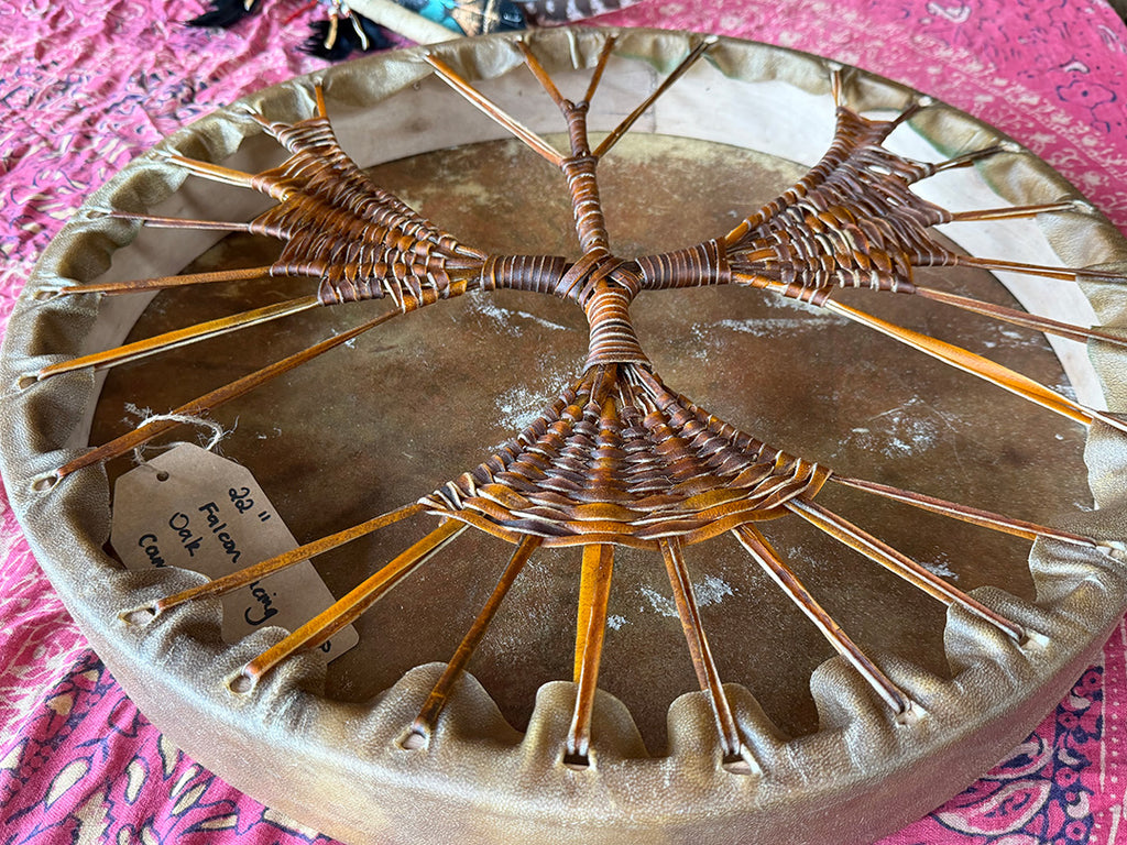 22" Camel Shamanic Drum Falcon Lace