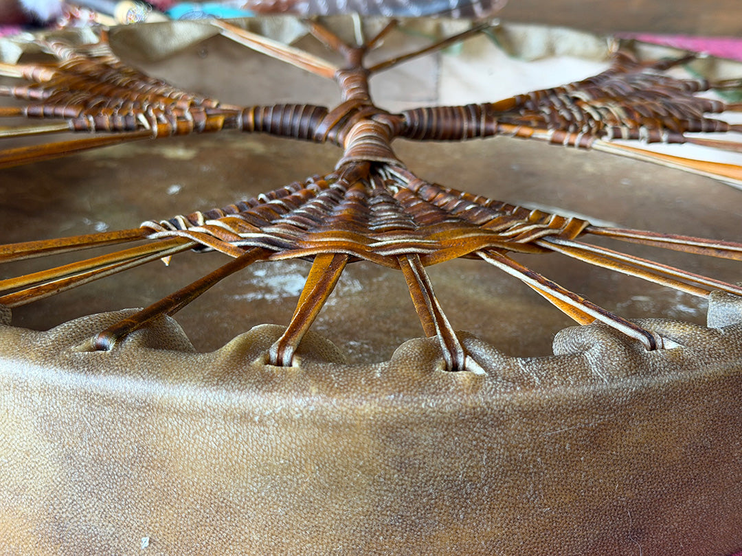 22" Camel Shamanic Drum Falcon Lace