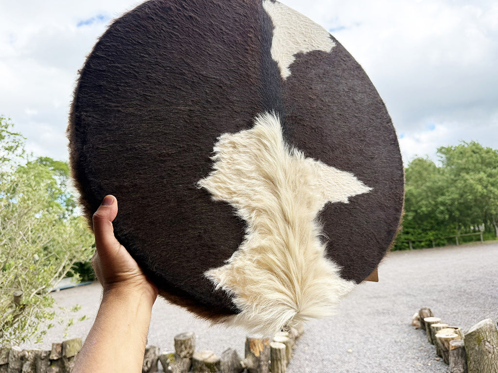 24" Cow Shamanic Drum Two Way Spiral