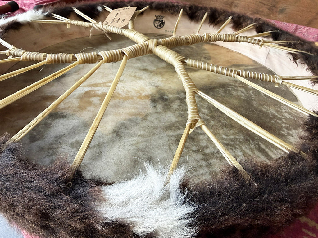 24" Cow Shamanic Drum Two Way Spiral