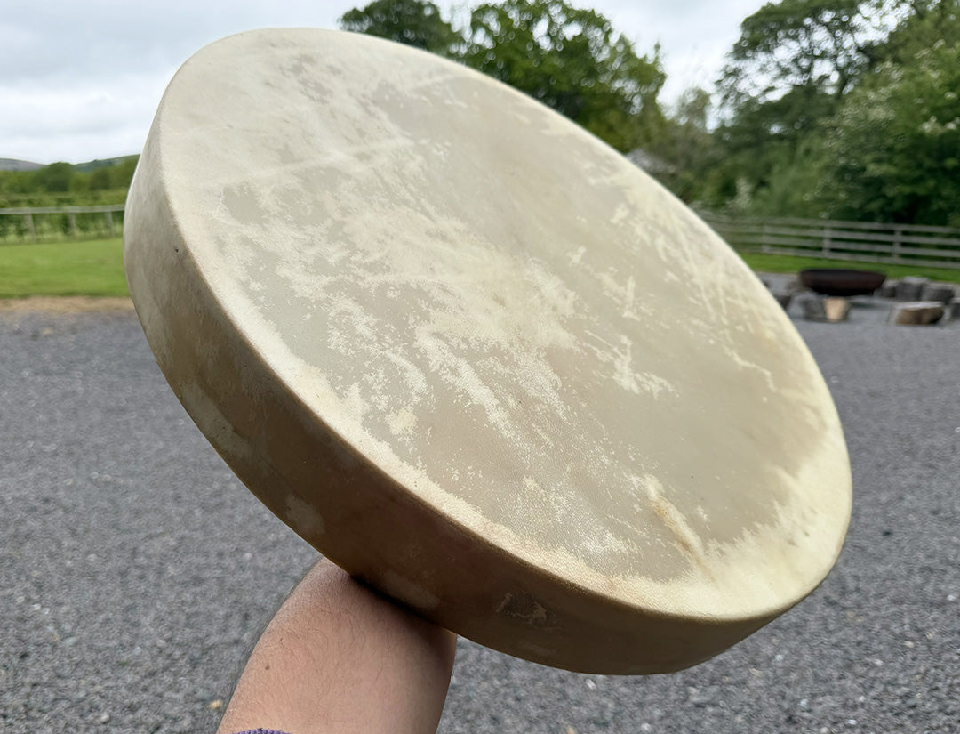 22" Buffalo Shamanic Drum 4 Way Cross