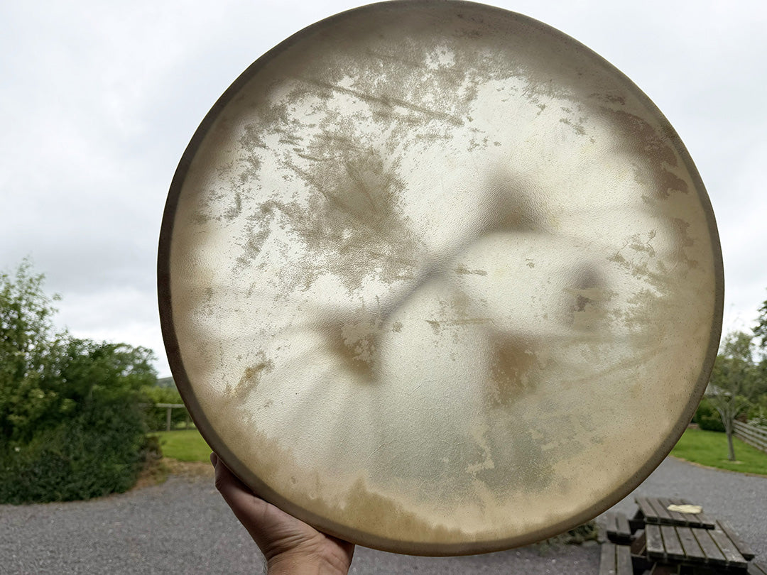 22" Buffalo Shamanic Drum 4 Way Cross