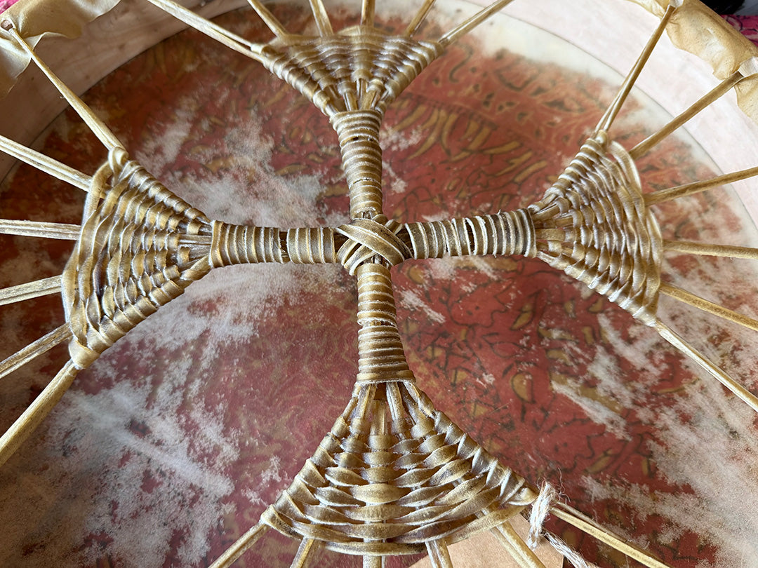 22" Buffalo Shamanic Drum 4 Way Cross
