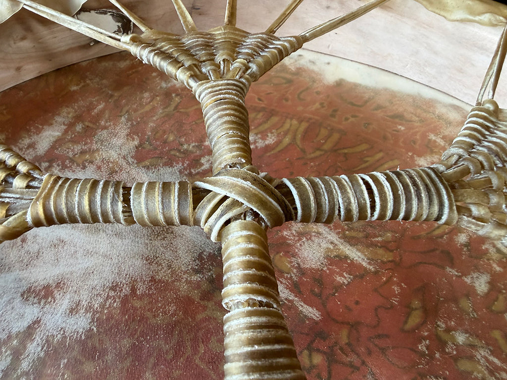 22" Buffalo Shamanic Drum 4 Way Cross