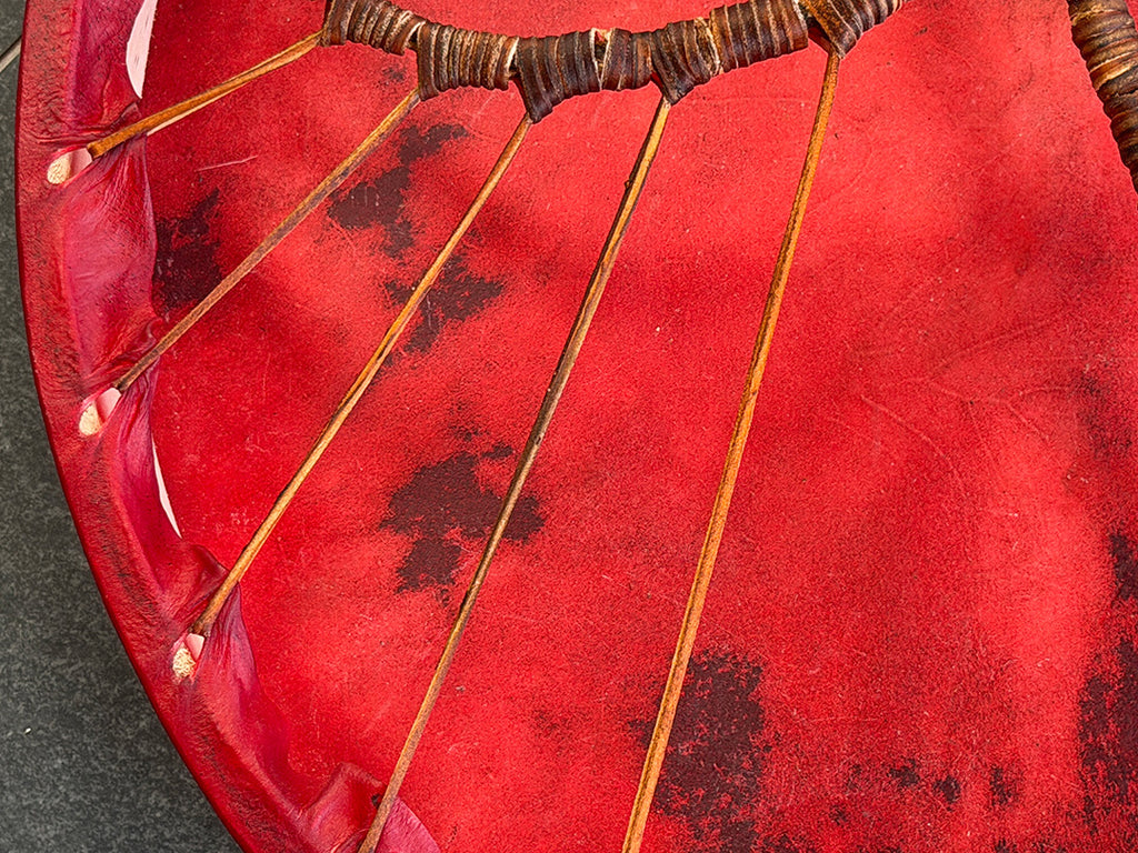 28" Oval Shamanic Drum with 4 Way Spiral Lace