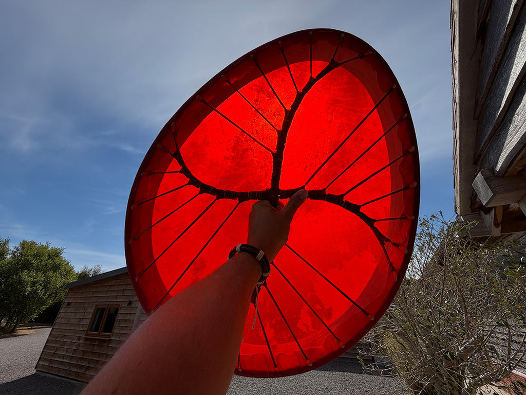28" Oval Shamanic Drum with 4 Way Spiral Lace