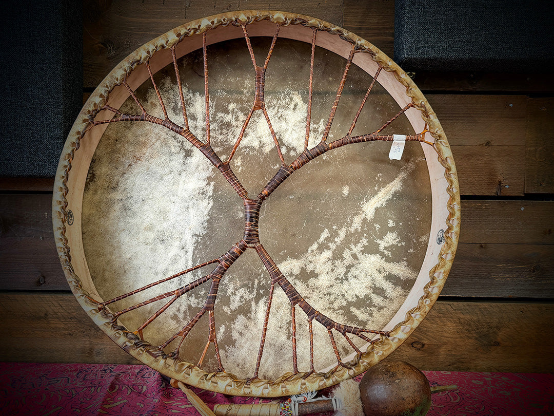 30" Round Tree Of Life - Flagship Ceremonial Drum - includes Tailored Padded / Insulated Carry Case 
