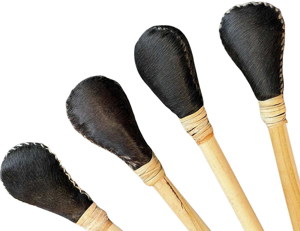 Black Hair Cow / Bull Skin – Value Range Shamanic Rattles