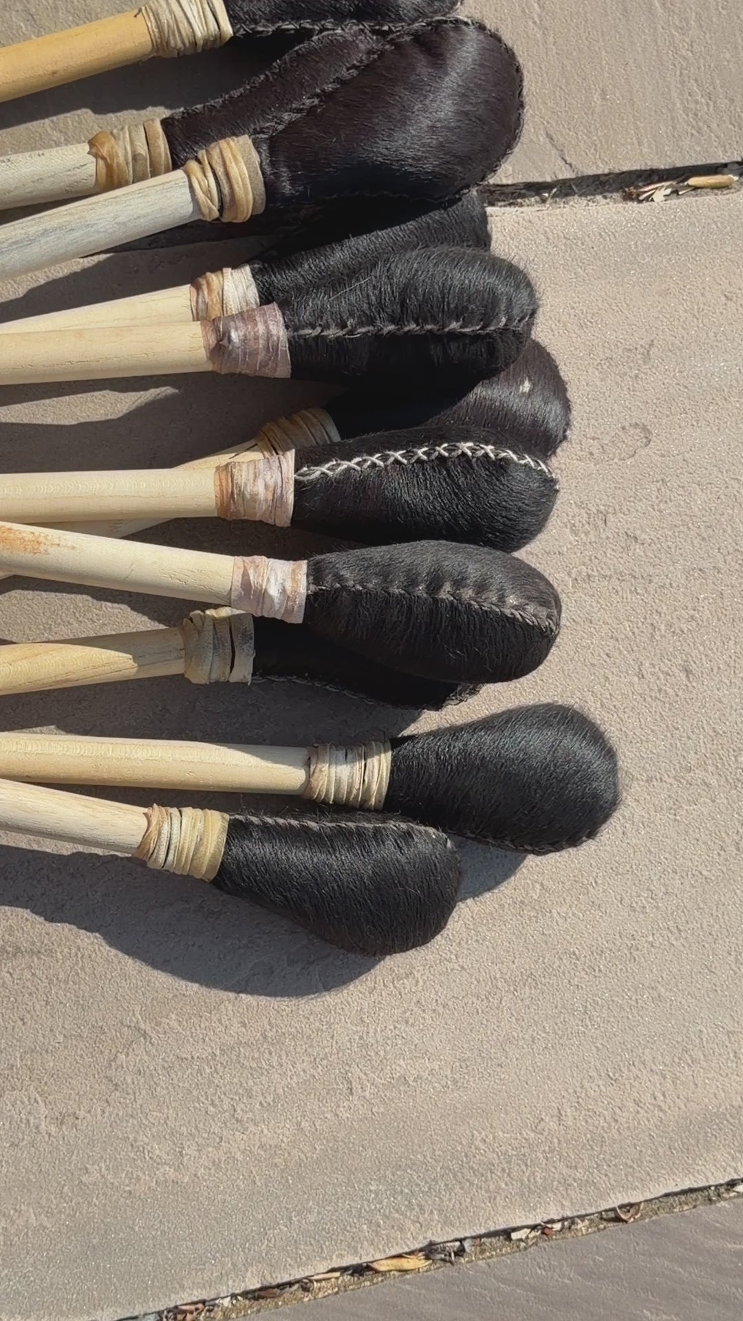Black Hair Cow / Bull Skin – Value Range Shamanic Rattles