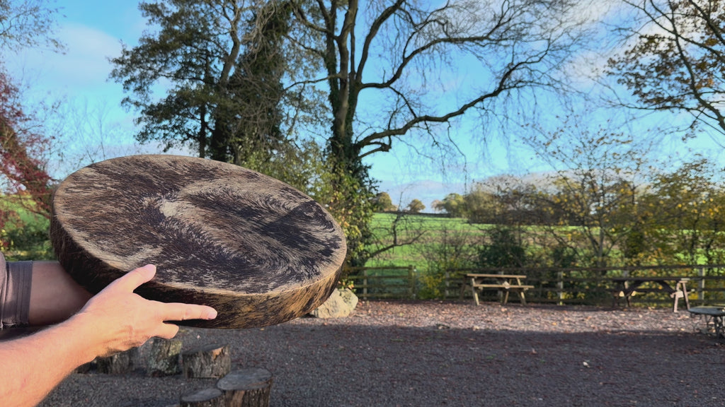20" Buffalo Shamanic Drum Five Way Cross
